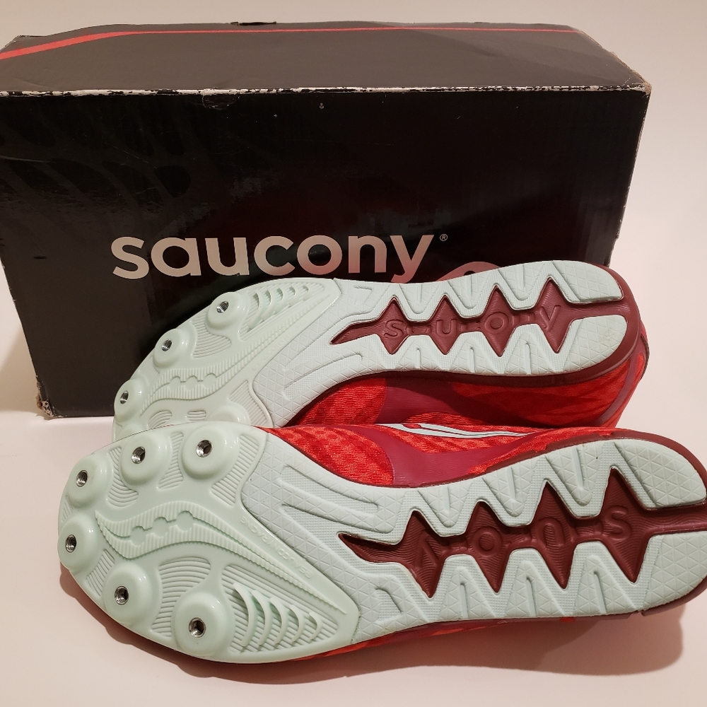 MSRP$65 SAUCONY RACING VENDETTA Red Running Shoes - Picture 7 of 8